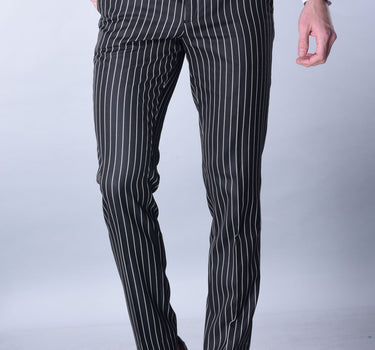 Cairon Stripe Trouser Black