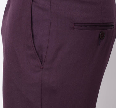 Cairon Solid Lycra Trouser Maroon
