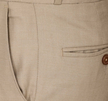 Cairon Self Check Trouser Beige